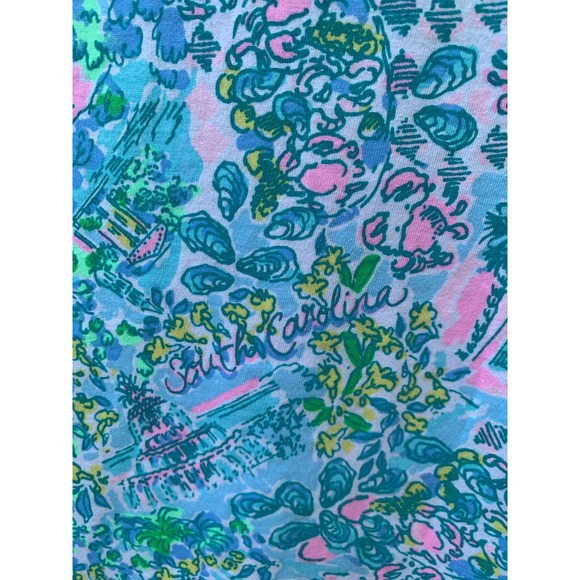 Lilly Pulitzer Kristen Dress Medium Blue Lilly Loves South Carolina Sleeveless - Picture 2 of 12